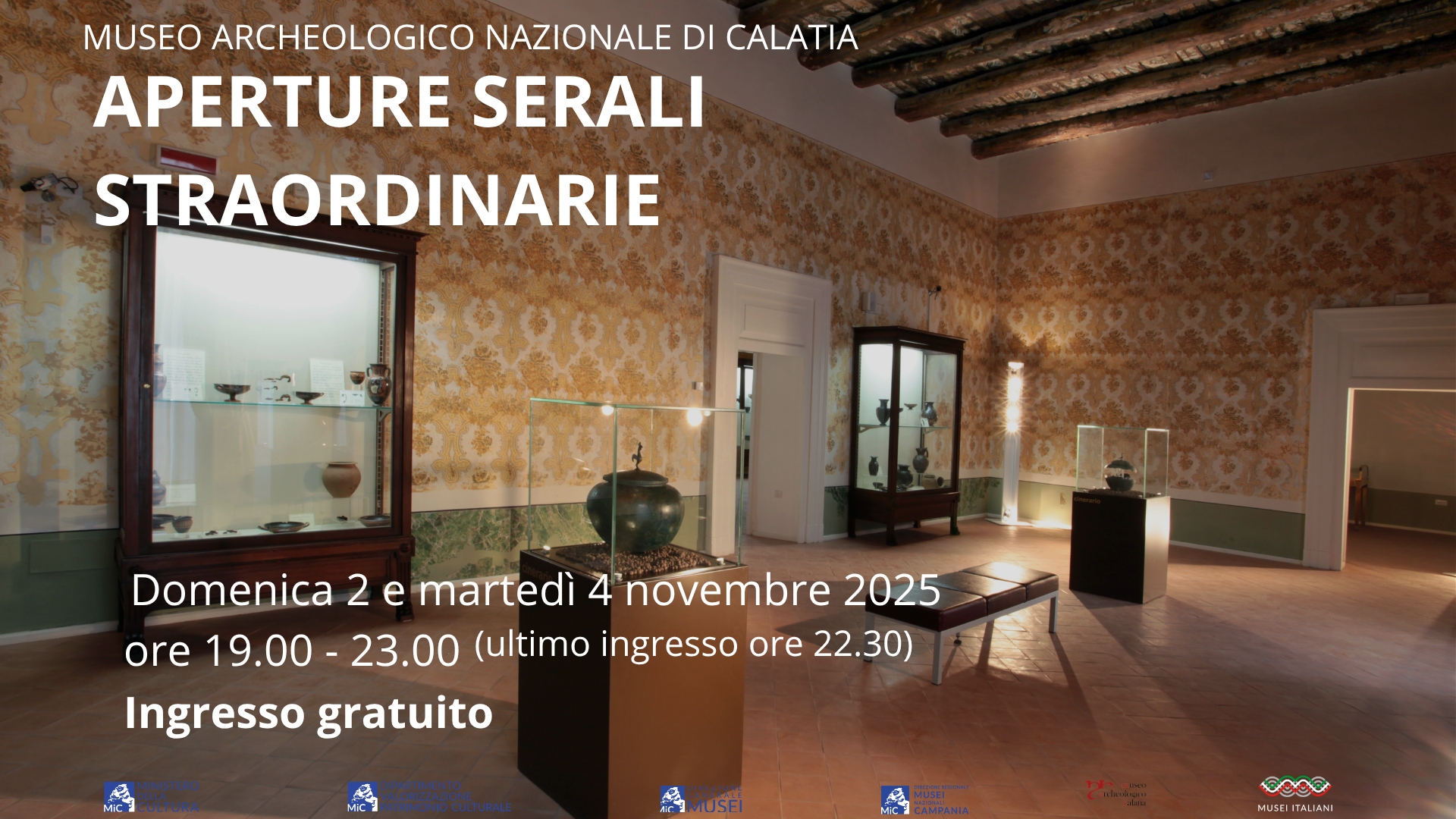 2 e 4 novembre 2025 aperture straordinarie e visite guidate al Museo archeologico nazionale di Calatia - Maddaloni (CE)